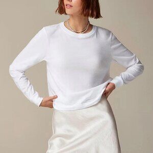 J Crew Vintage jersey long-sleeve T-shirt Womens XS White